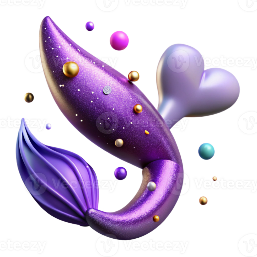 wonderful minimalist Purple Mermaid Tail Realistic Design Cutout high quality png