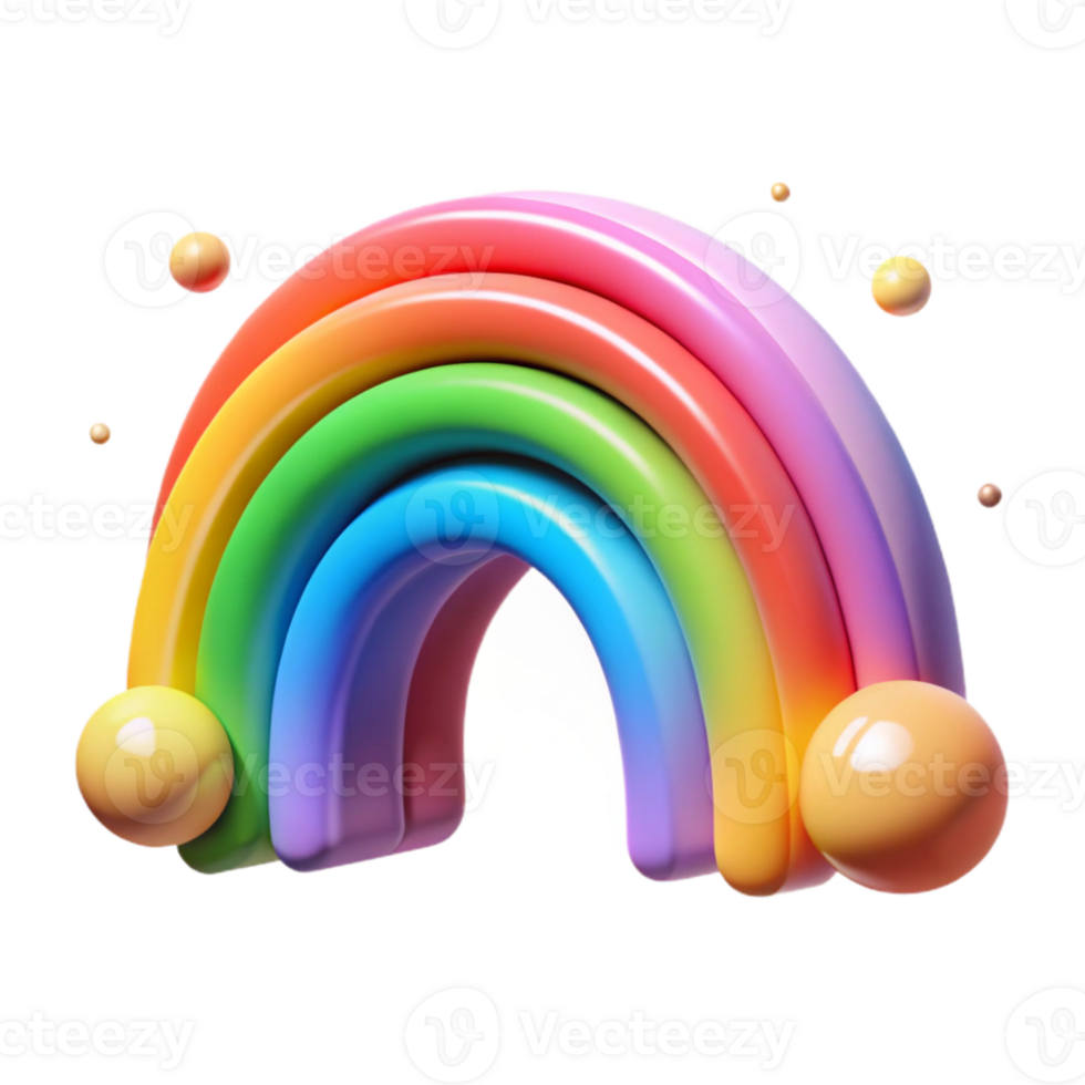 dramatic rustic Rainbow Arc Icon Isolated for Colorful Logos original png