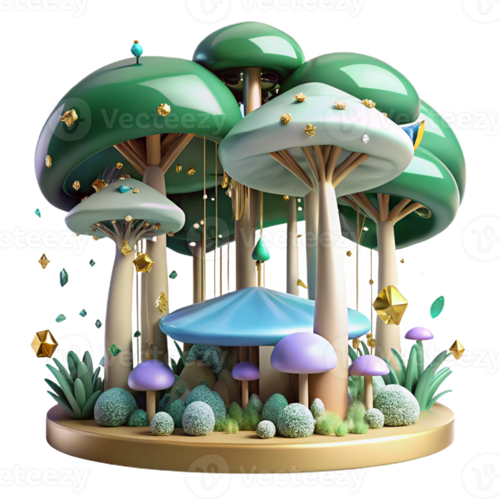 stunning vintage Rainforest Canopy Ecosystem Transparent Background detailed png