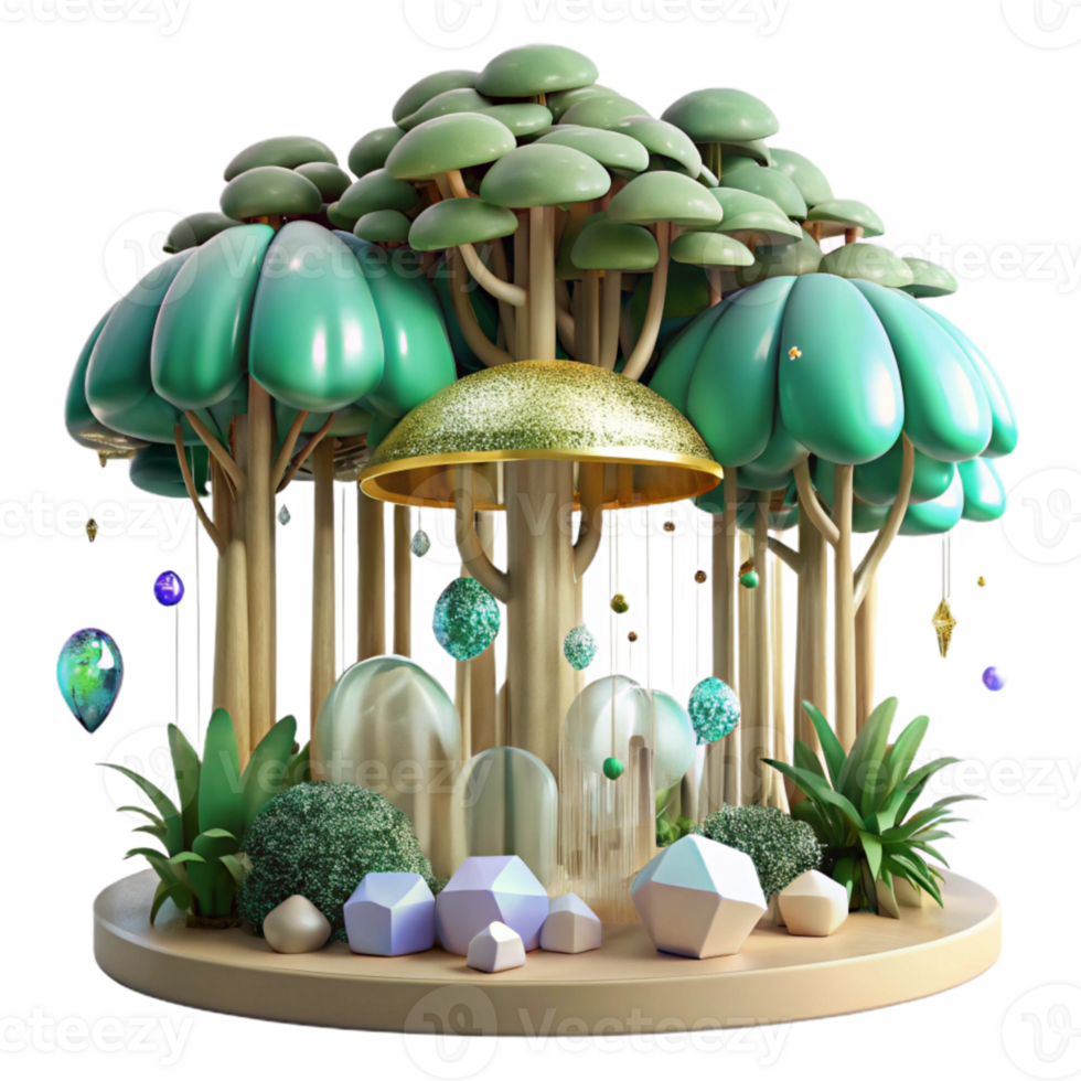 vibrant vintage Rainforest Canopy Ecosystem Transparent Background original png