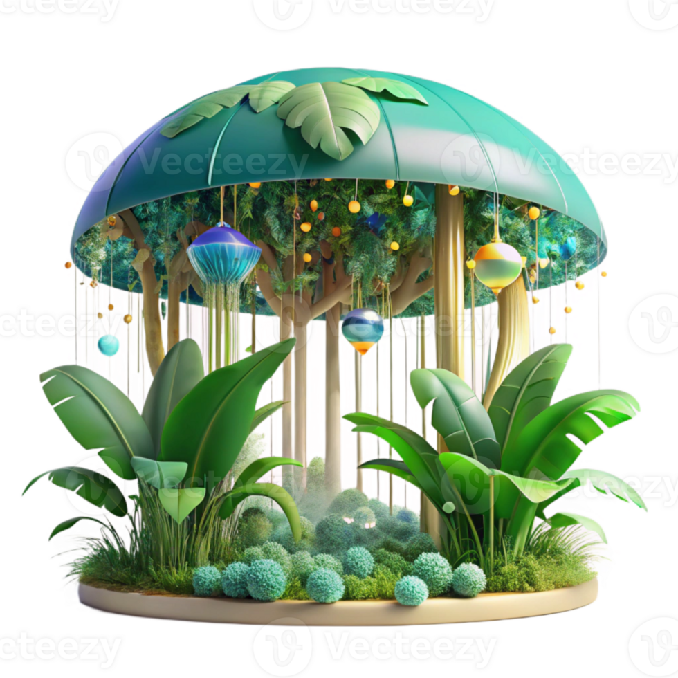 impressive minimalist Rainforest Canopy Vibrant Colors Transparent authentic png