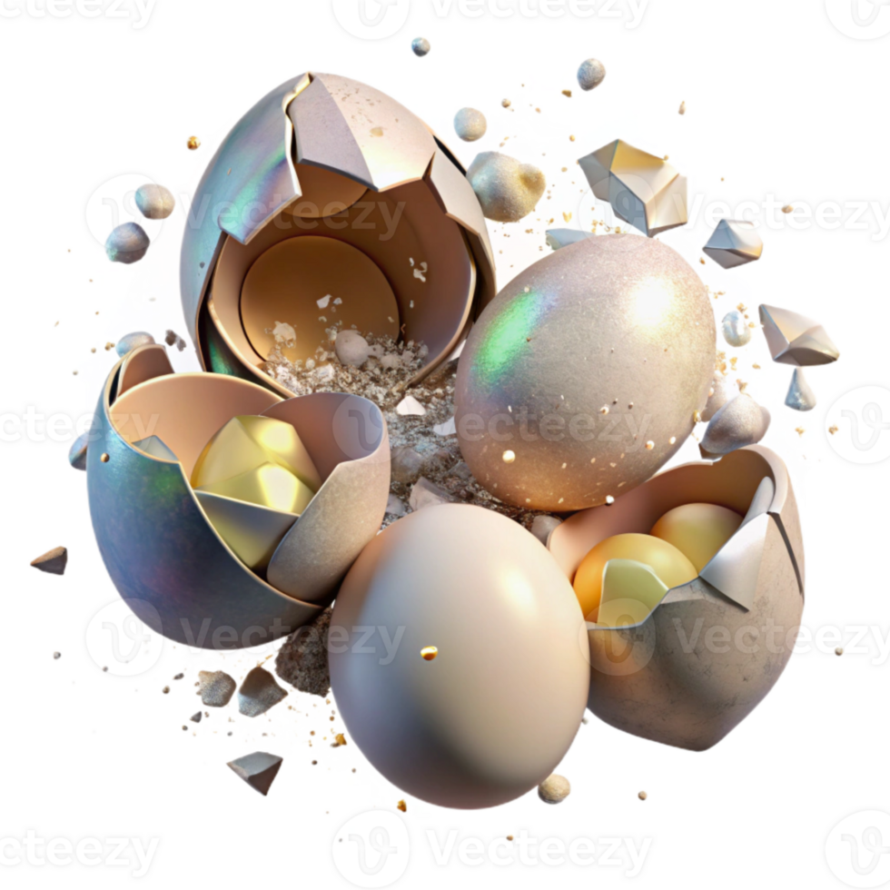 beautiful vintage Raw Eggshells Cracked Transparent for Baking Design exclusive png