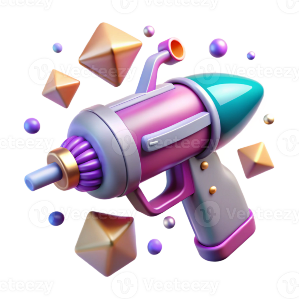 wonderful rustic Ray Gun Blaster Cutout with Energy Effect for Scifi Art high resolution png