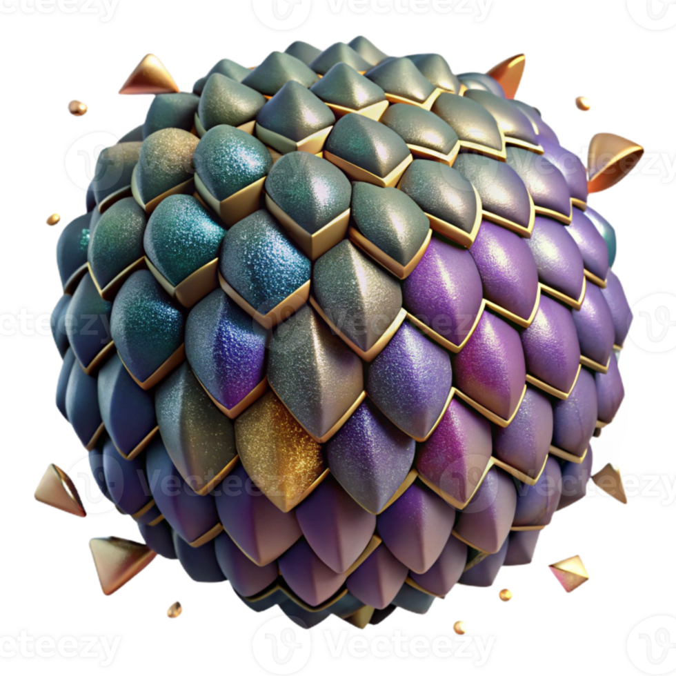 impressive artistic Realistic Dragon Scales Texture Isolated 3d Render genuine png