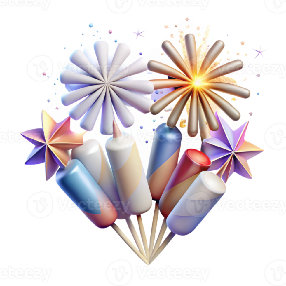 extraordinary artistic Realistic Fireworks Transparent for Print Design genuine png