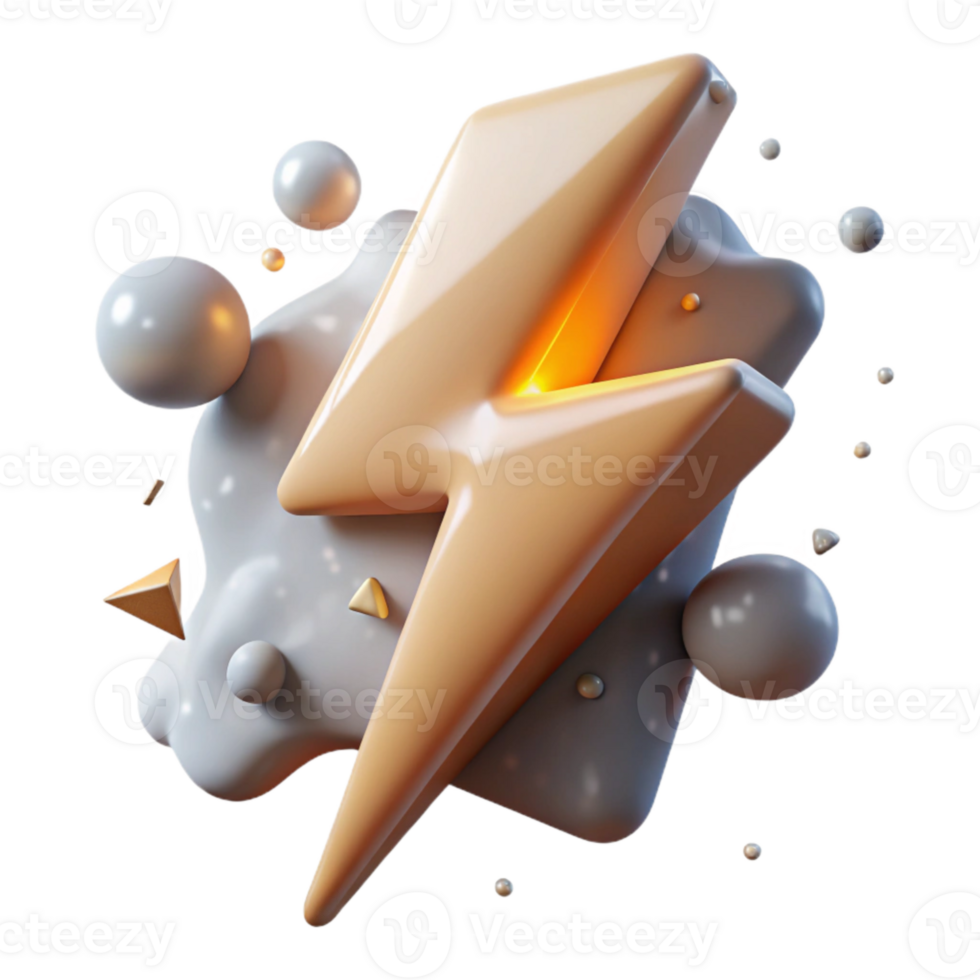 elegant abstract Realistic Lightning Strike Overlay Transparent for Photo Editing detailed png