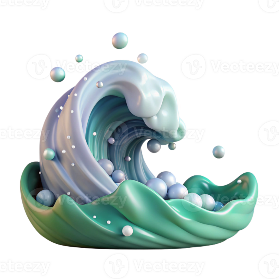 stunning minimalist Realistic Ocean Wave with Foam Transparent Background genuine png
