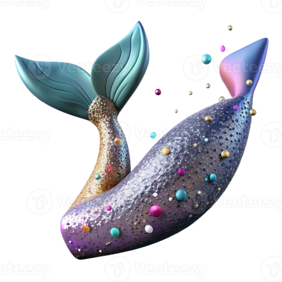 stunning modern Realistic Mermaid Tail Lifelike Texture Isolated original png