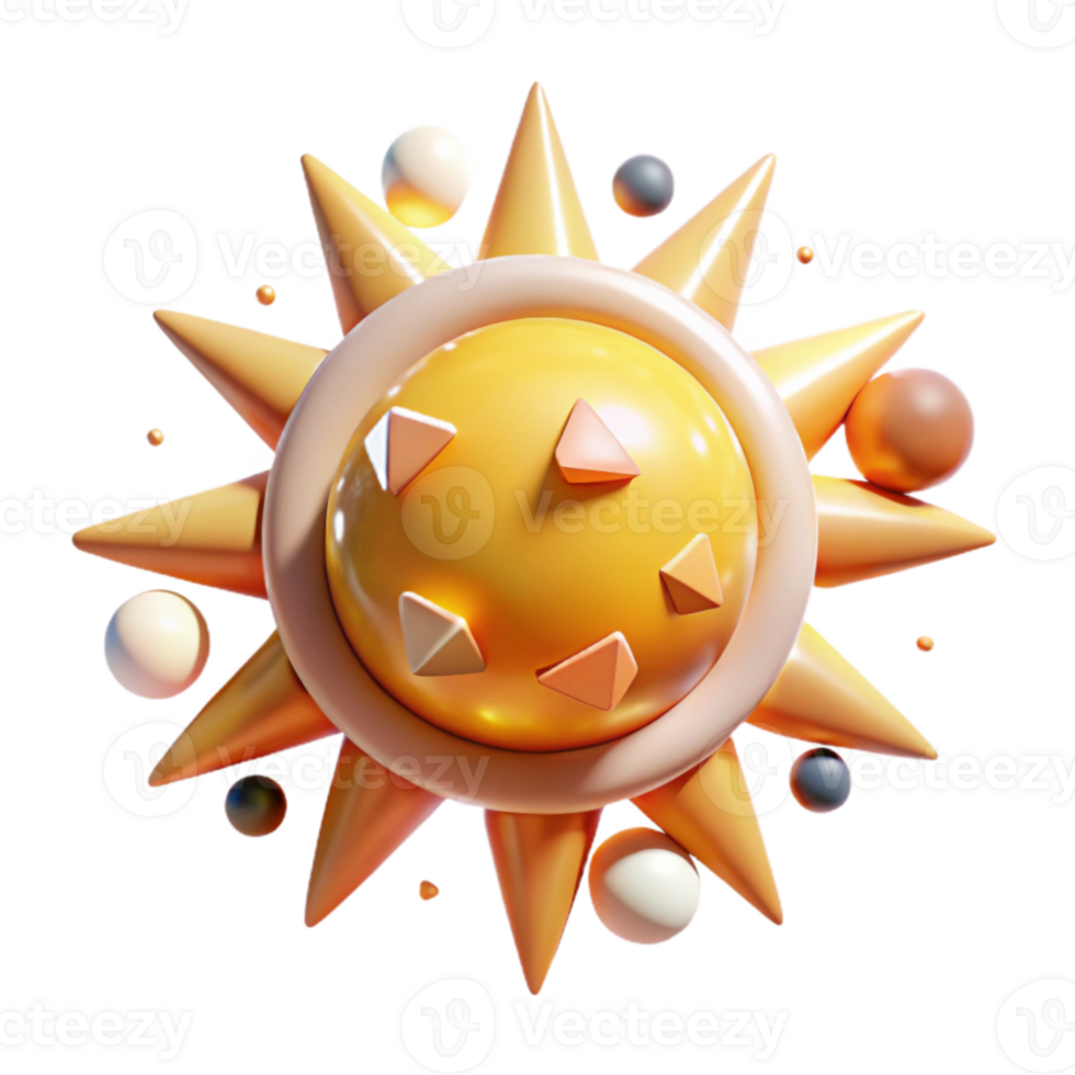 vibrant abstract Realistic Sun Cutout for Solar Projects authentic png