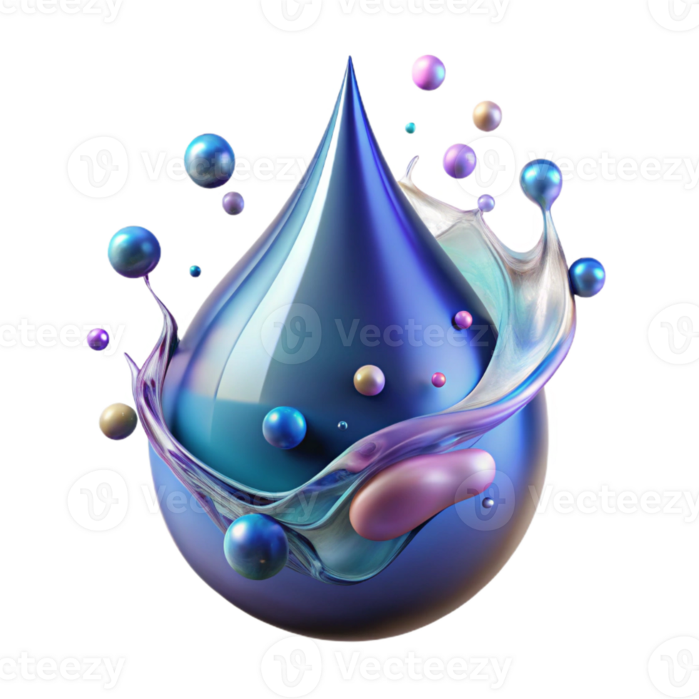 dramatic classic Realistic Water Splash Drop Isolated high quality png