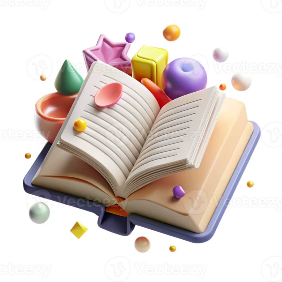 vibrant abstract Recipe Book Open Pages Transparent for Food Blog Illustrations genuine png