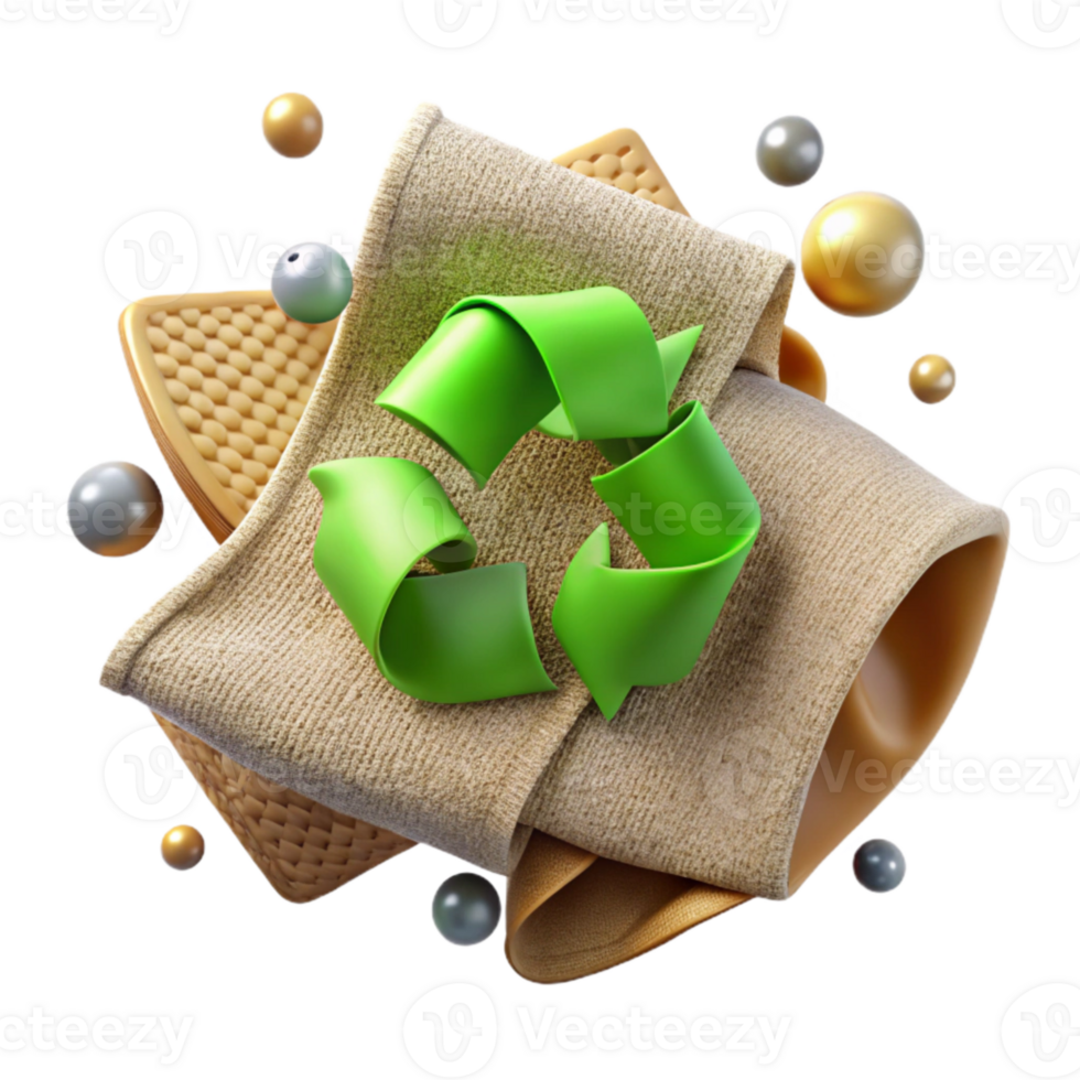 extraordinary classic Recycling Symbol Fabric Texture Textile Design Cutout authentic png
