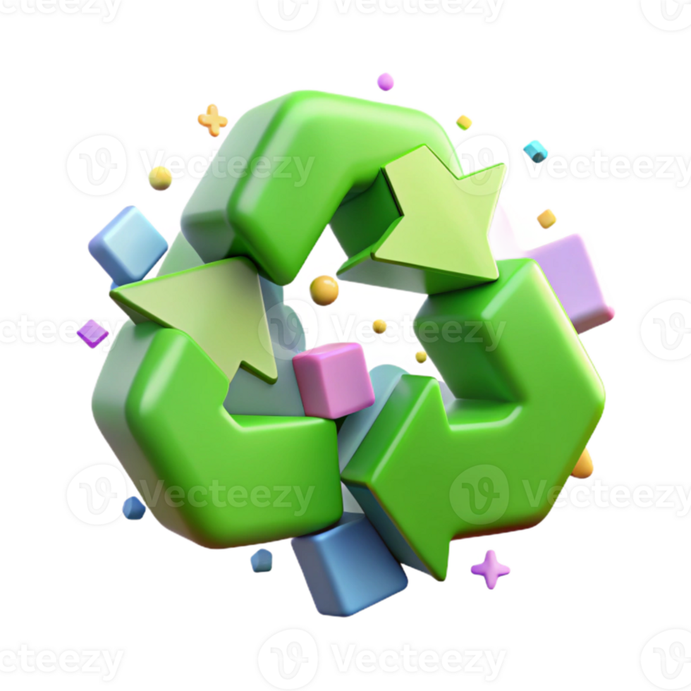 extraordinary traditional Recycling Symbol Pixel Art Retro Style Transparent professional png