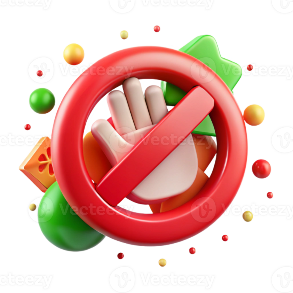 magnificent rustic Recycling Symbol Red Hand Stop Prohibited Cutout premium png