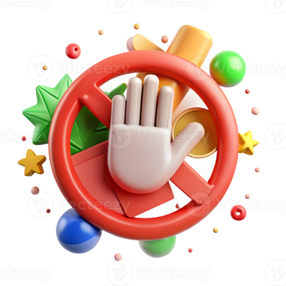 wonderful contemporary Recycling Symbol Red Hand Stop Prohibited Cutout premium png