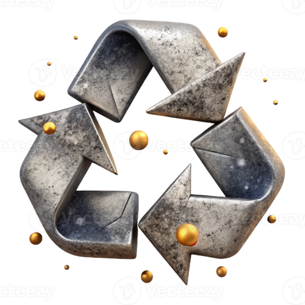 beautiful vintage Recycling Symbol Vintage Grunge Texture Isolated exclusive png