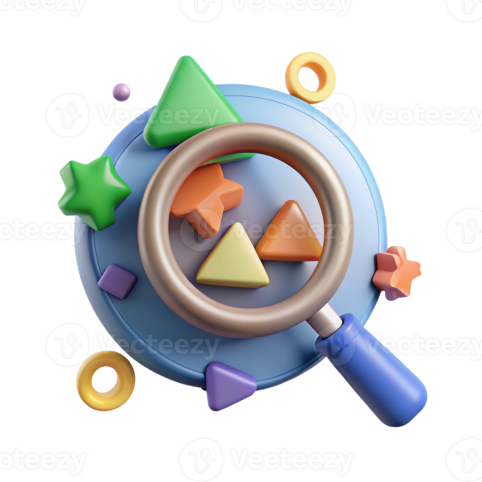 extraordinary vintage Recycling Symbol with Magnifying Glass Search Icon Cutout premium png