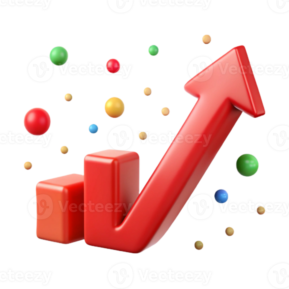 extraordinary abstract Red Arrow Upward Trend Chart Transparent for Sales Growth png