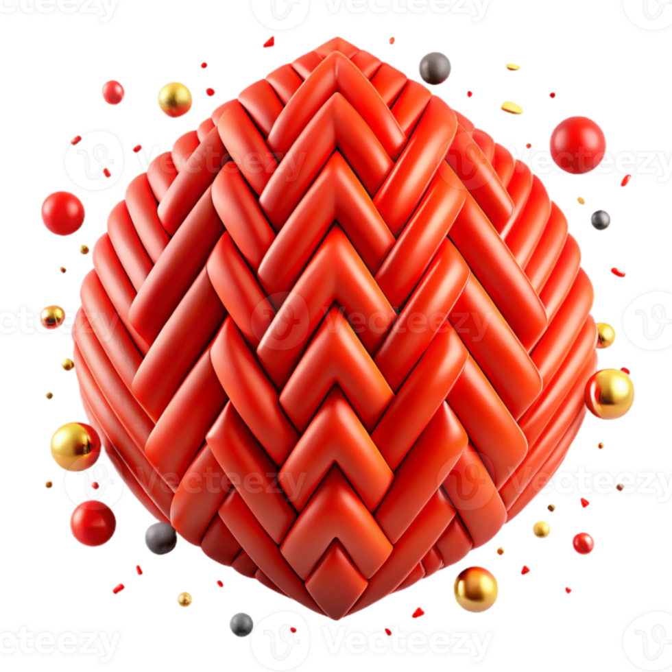 magnífico clássico vermelho espinha de peixe abstrato padronizar isolado para gráfico Projeto elementos Alto resolução png