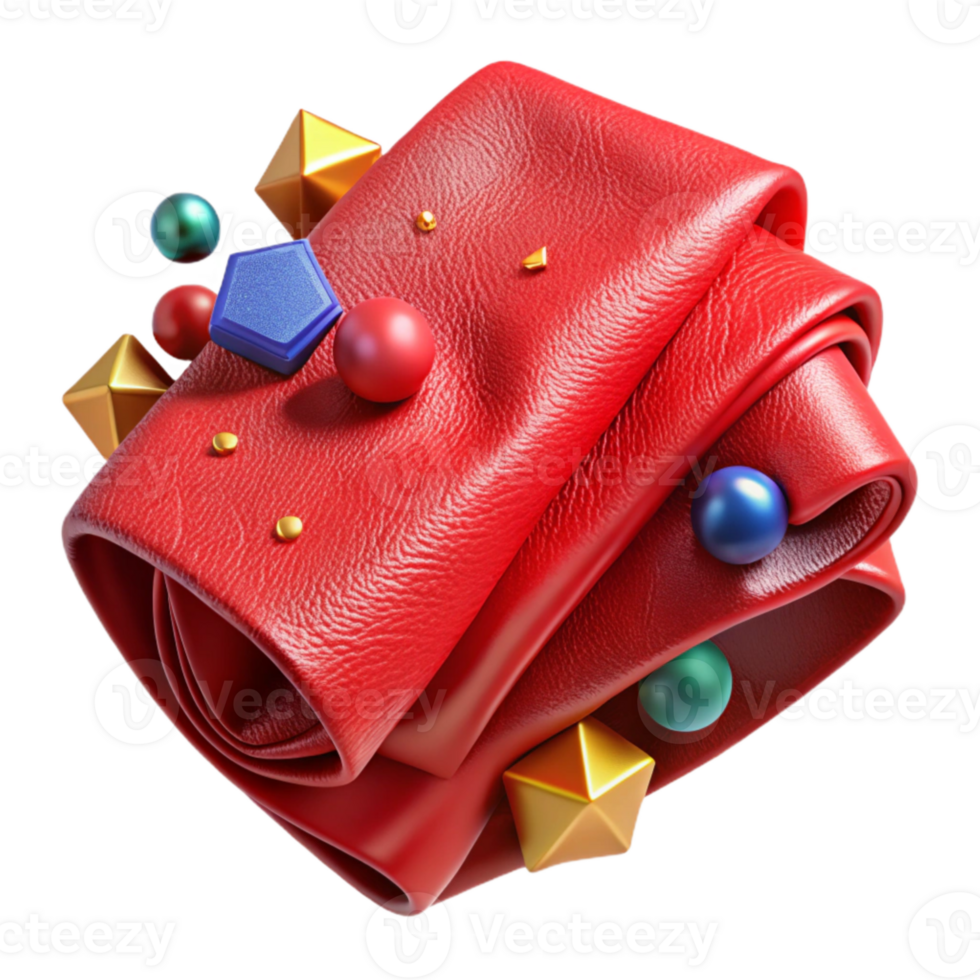 extraordinary vintage Red Leather Fabric Transparent for Fashion Design professional png