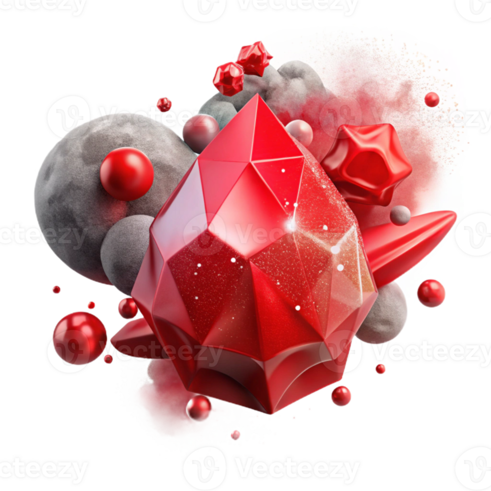elegant contemporary Red Nebula Emission Cutout for Digital Illustration png