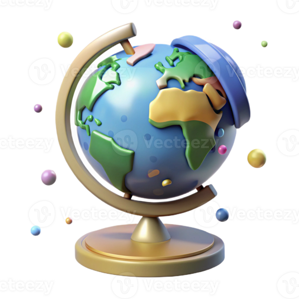 stunning classic Rotating Globe Geography Education Tool Cutout for Social Studies Class original png