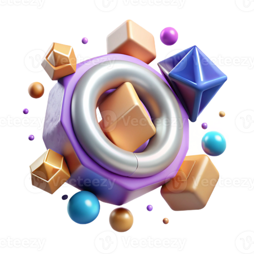 beautiful contemporary Rotating Rune 3d Animation Transparent for Motion Design authentic png