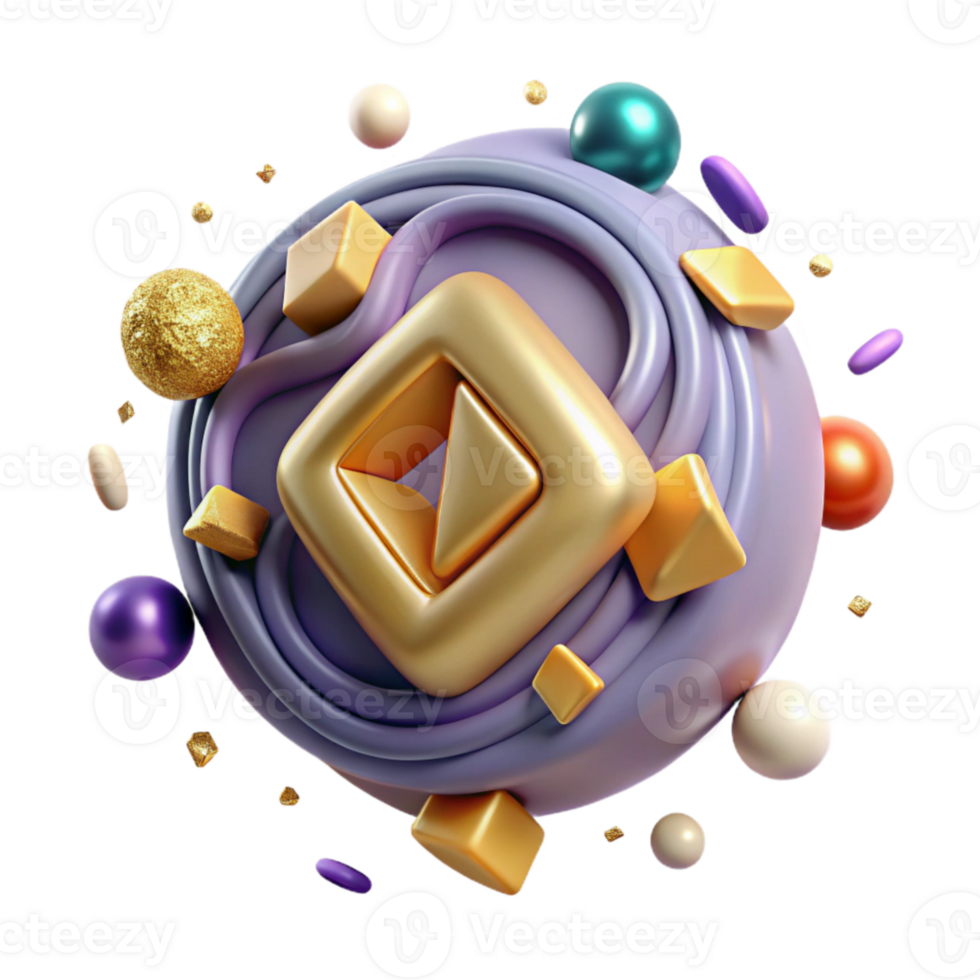 impressive artistic Rotating Rune 3d Animation Transparent for Motion Design authentic png