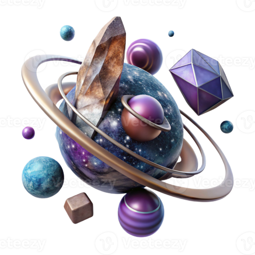 stunning traditional Rotating Galaxy with Satellites Cutout for Astronomical Studies premium png