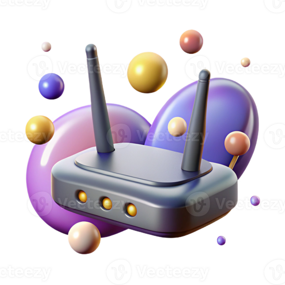 dramatic modern Router Wireless Network Connectivity Isolated for Internet Tech original png