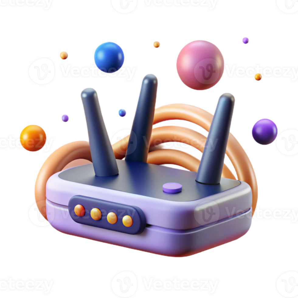 serene creative Router Wireless Network Connectivity Isolated for Internet Tech exclusive png