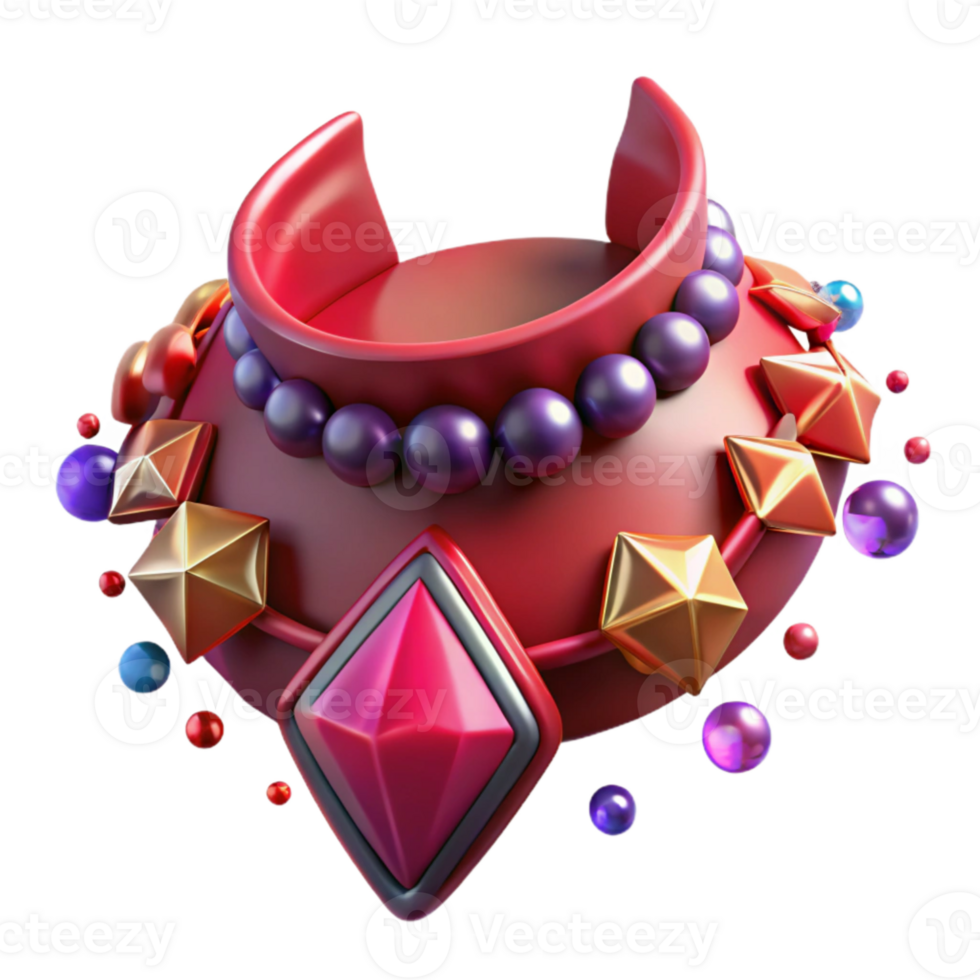 serene artistic Ruby Necklace Choker Style Cutout for Bold Fashion high resolution png