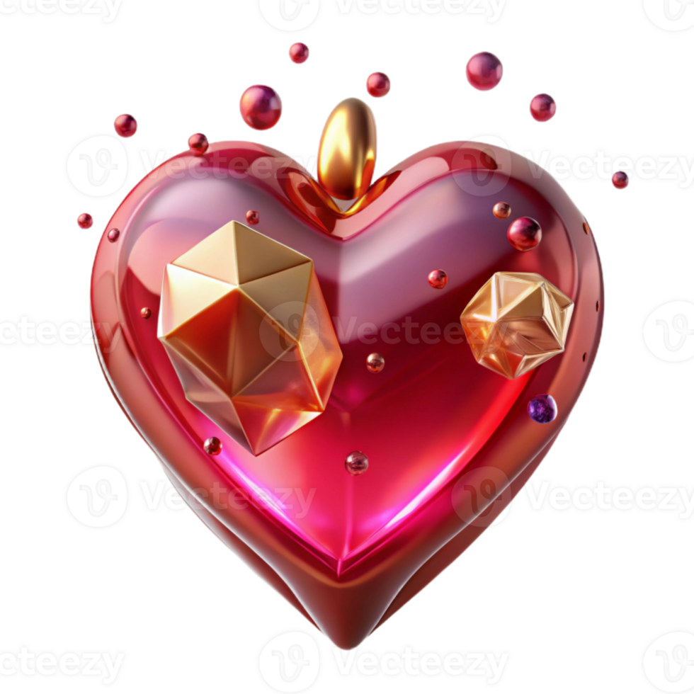 impressive artistic Ruby Pendant Heart Shaped Gem Transparent for Romance Design exclusive png