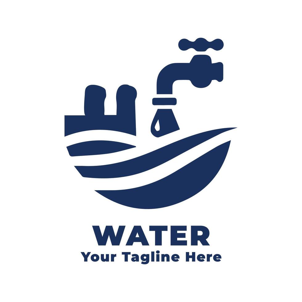 Simple Logo Water Design vector