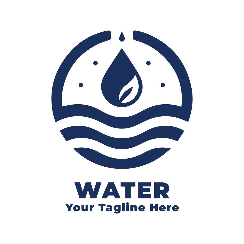 Illustration Water Simple Logo vector