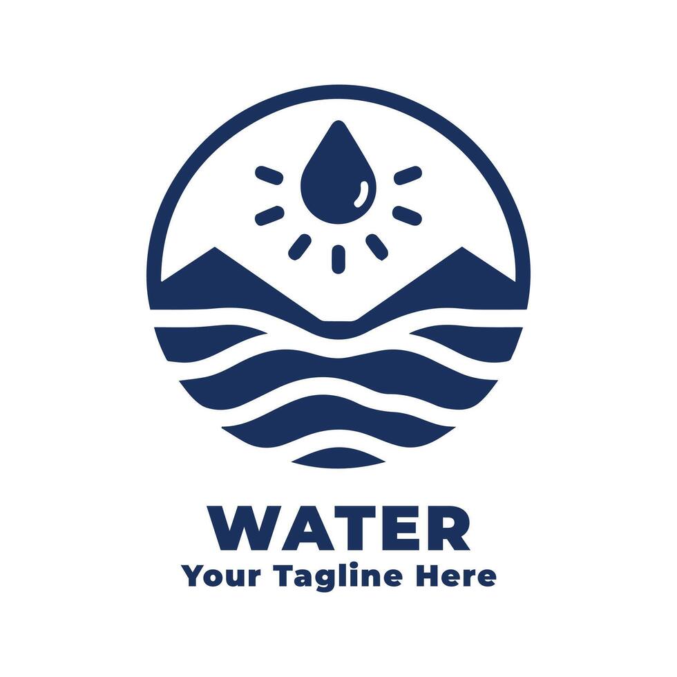 Logo Water Simple Illustration Design vector