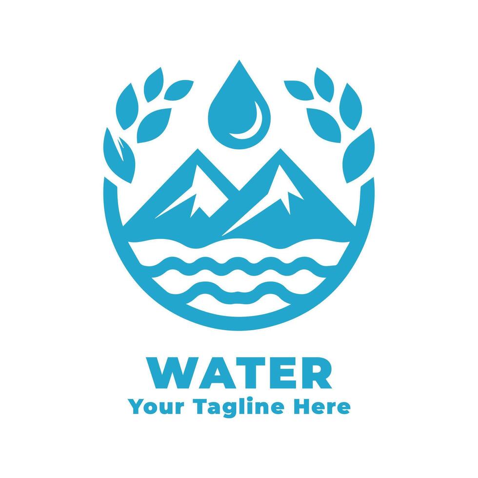 Water Logo Simple Illustration Design vector