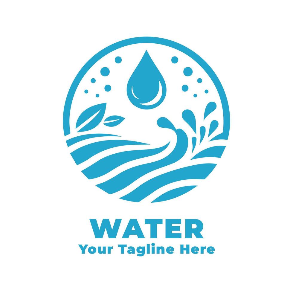 Logo Simple Water Illustration Design vector