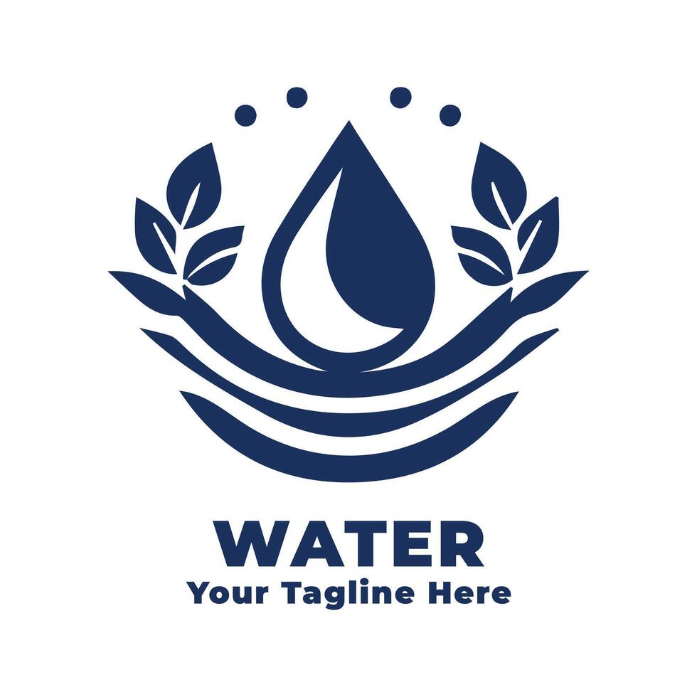 Logo Water Simple Design vector