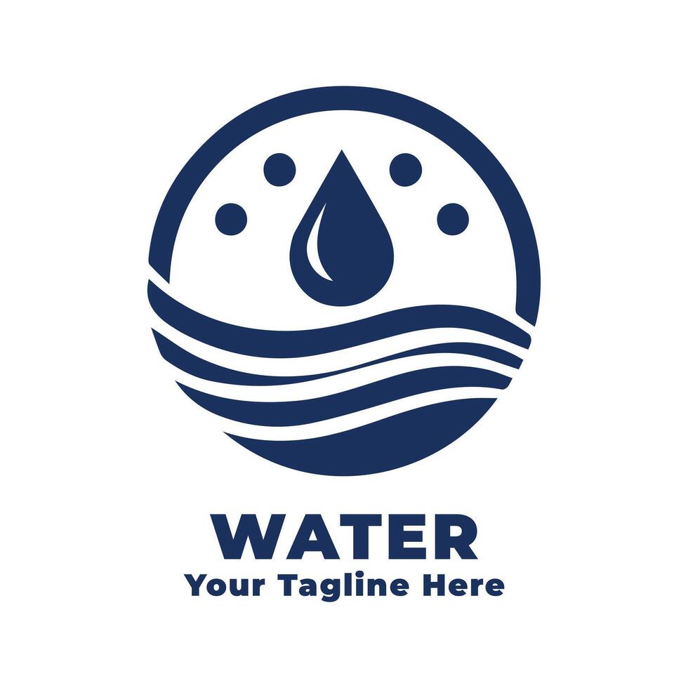 Logo Water Simple Silhouette Illustration vector