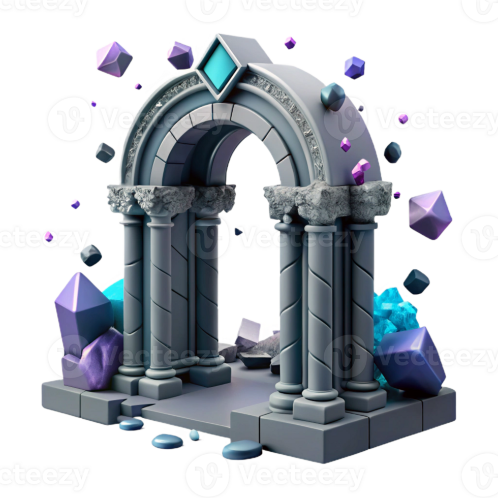 impressive artistic Ruined Archway Gothic Style Isolated for Architectural Designs original png