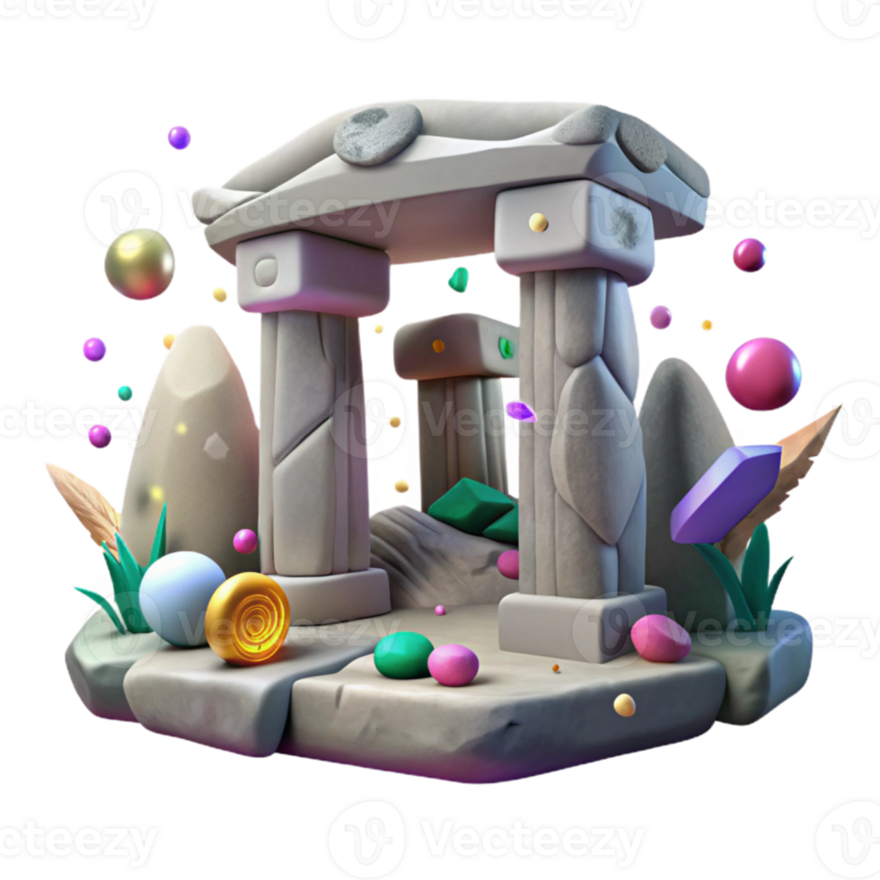 impressive abstract Ruined Temple Stone Carvings Isolated for Historical Photography high quality png