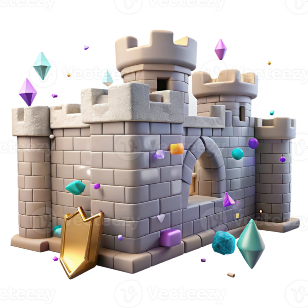 serene classic Ruined Fortress Walls Transparent for Medieval Defense exclusive png