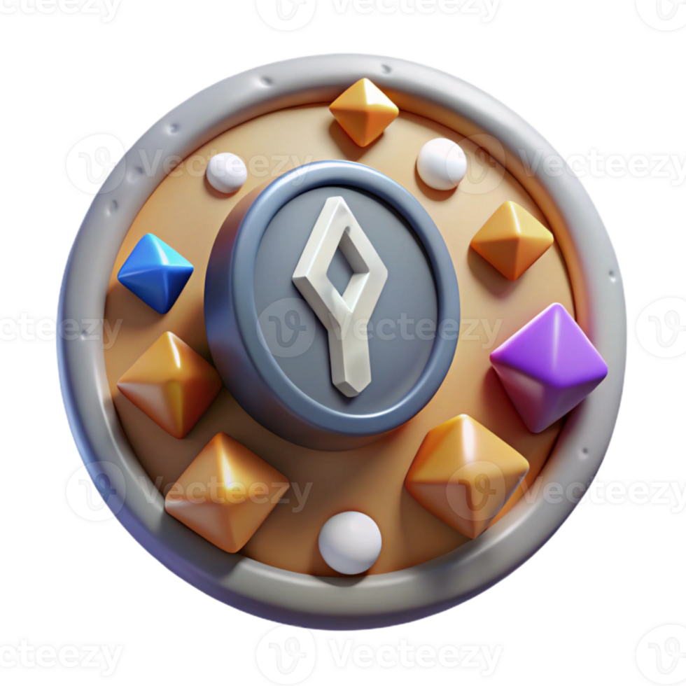 extraordinary vintage Rune Stone Button Ui Kit Cutout for User Interface Design Elements original png