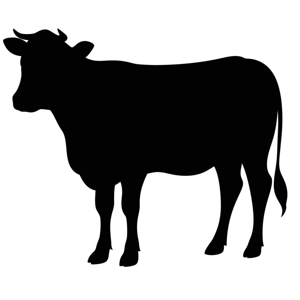 Silhouette of a Cow vector