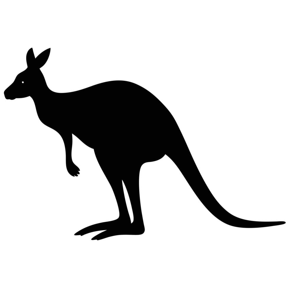 bold silhouette of a kangaroo. vector