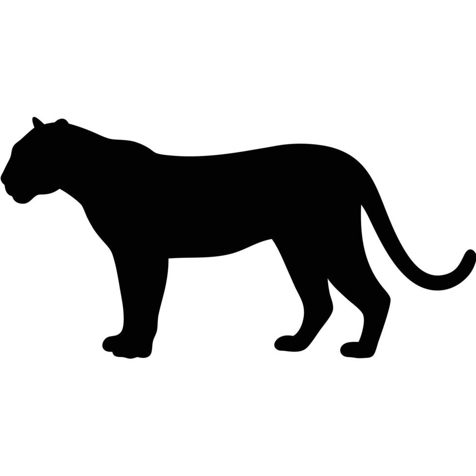 Design of Silhouette of Tiger vector