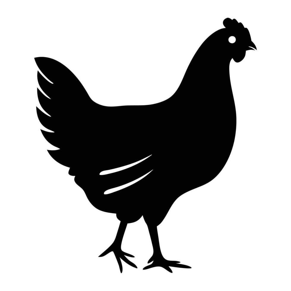 Silhouette of a Hen vector