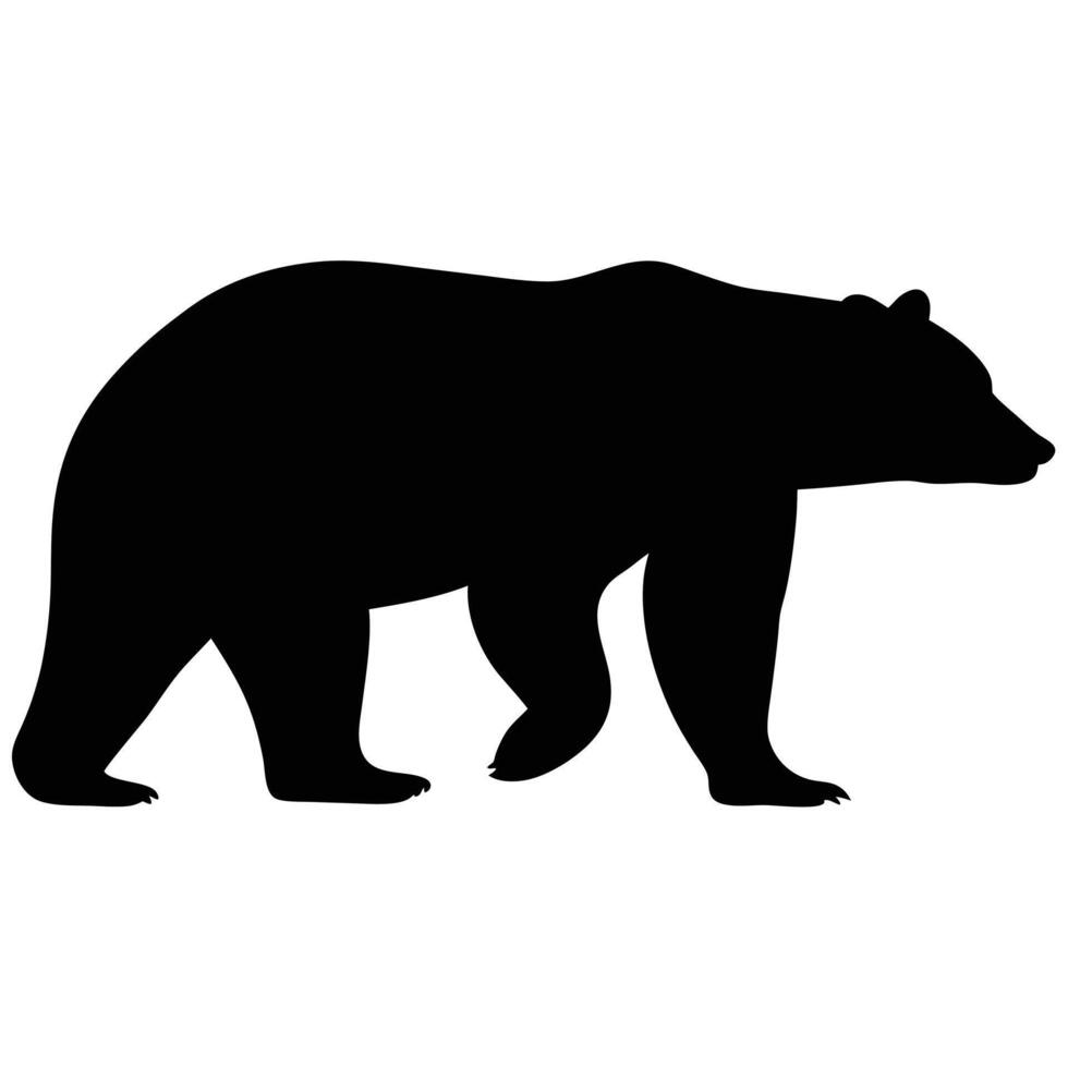 Silhouette of a Walking Bear vector