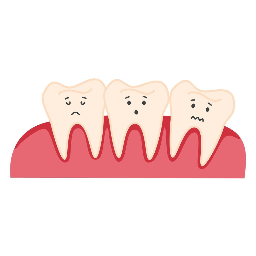 Crowding tooth icon. Dental problem concept vector